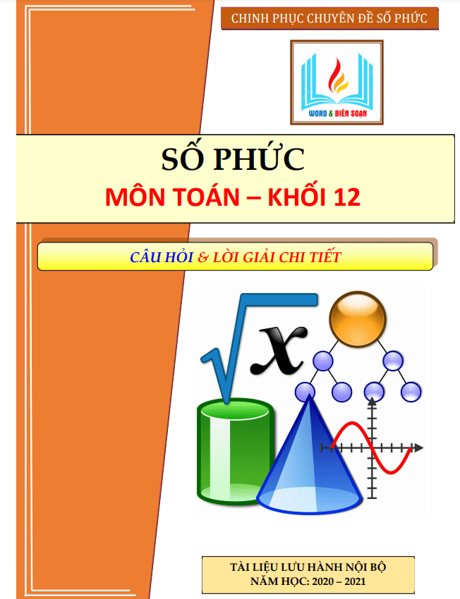 400 bài tập trắc nghiệm số phức có đáp án và lời giải chi tiết