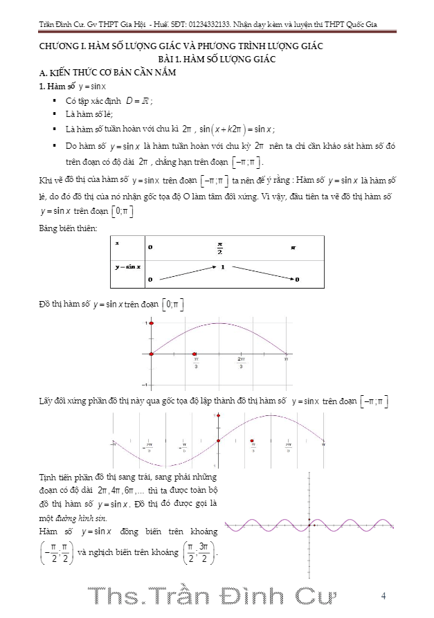 5 dạng toán hàm số lượng giác điển hình – trần đình cư