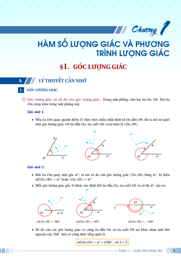 bài tập môn toán 11 bộ sách chân trời sáng tạo học kì 1