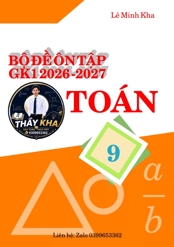 bộ đề ôn tập giữa học kì 1 môn toán 9 năm 2026 – 2027 theo cấu trúc mới