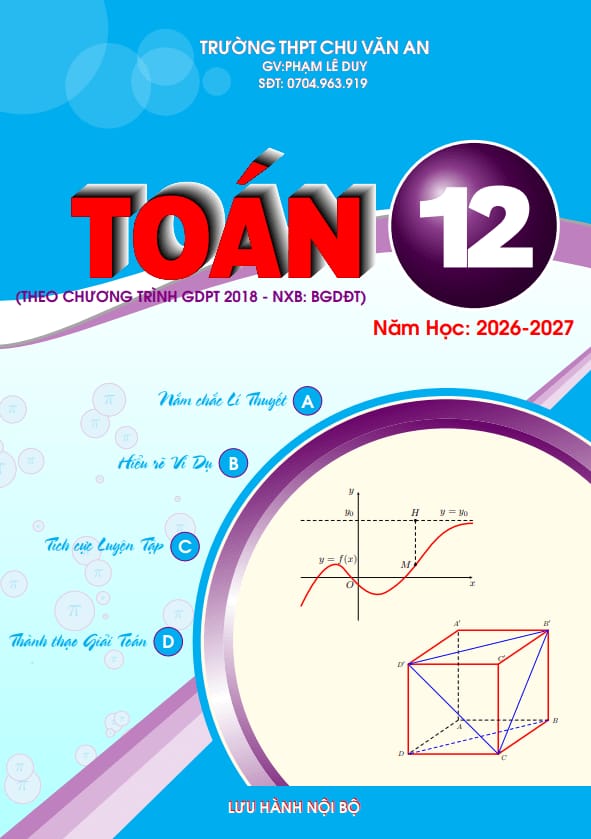 các dạng bài tập môn toán 12 sách knttvcs – phạm lê duy