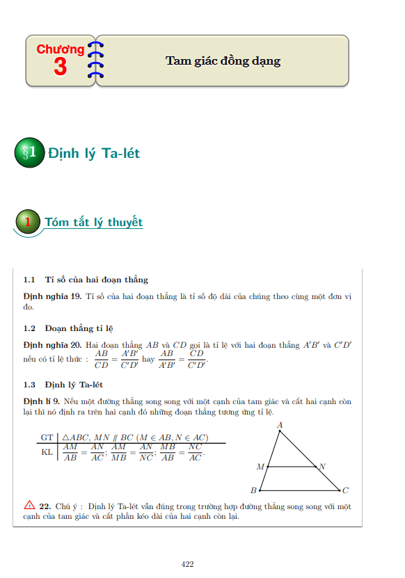 các dạng bài tập tam giác đồng dạng