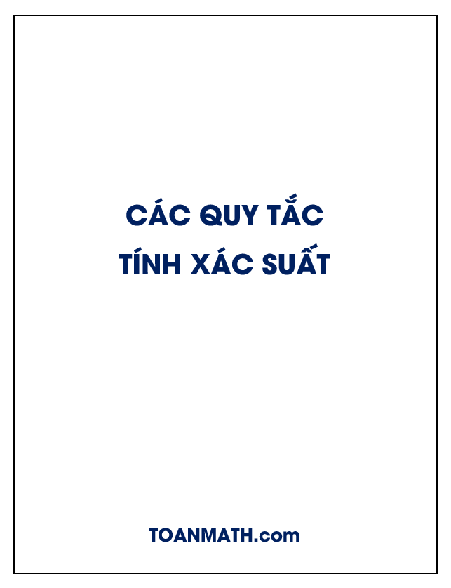 các quy tắc tính xác suất