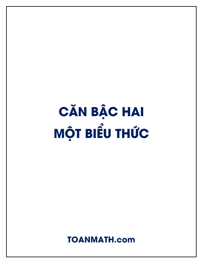 căn bậc hai của một biểu thức