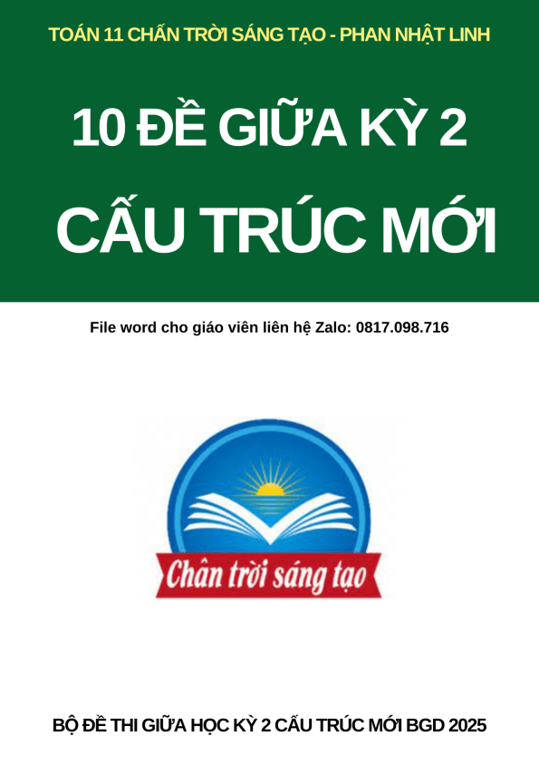 đề giữa kỳ 2 toán 11 ctst năm 2023 – 2024 theo định hướng bộ gd&đt 2025