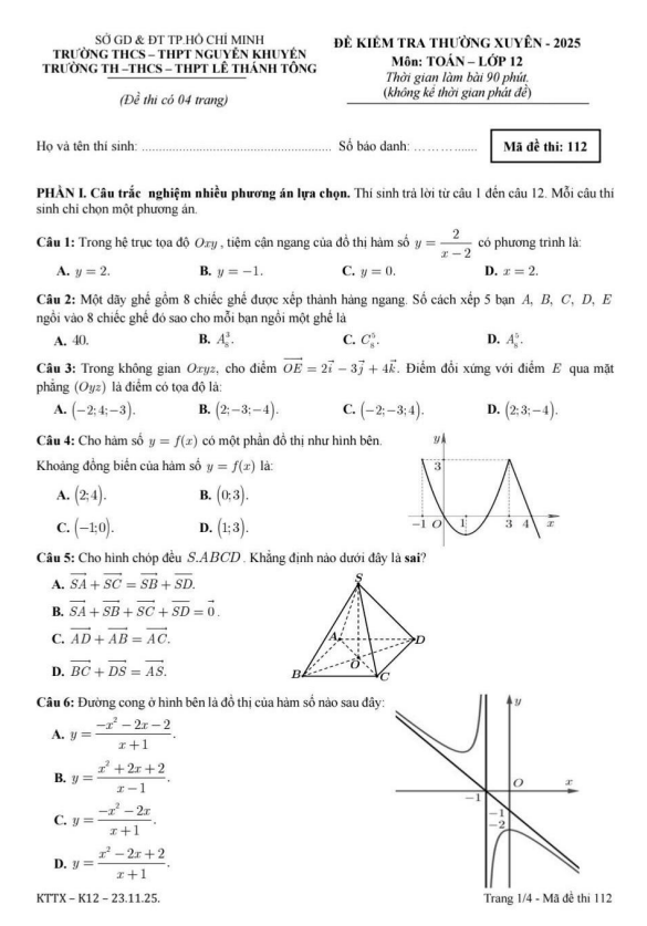đề kiểm tra toán 12 tháng 11 năm 2025 trường nguyễn khuyến & lê thánh tông – tp hcm (3)