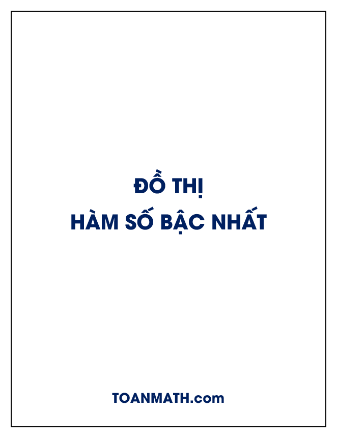 đồ thị của hàm số bậc nhất