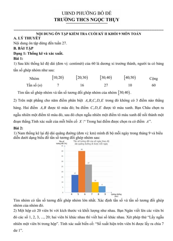 ôn tập cuối học kỳ 2 toán 9 năm 2025 – 2026 trường thcs ngọc thụy – hà nội