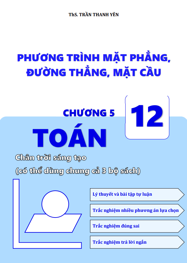 phương trình mặt phẳng, đường thẳng, mặt cầu toán 12 ctst – trần thanh yên