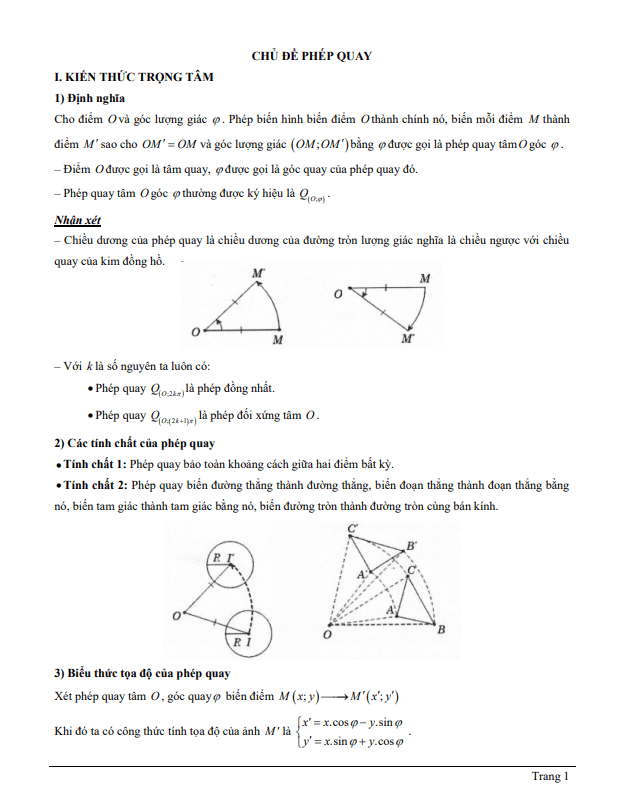 tài liệu chủ đề phép quay