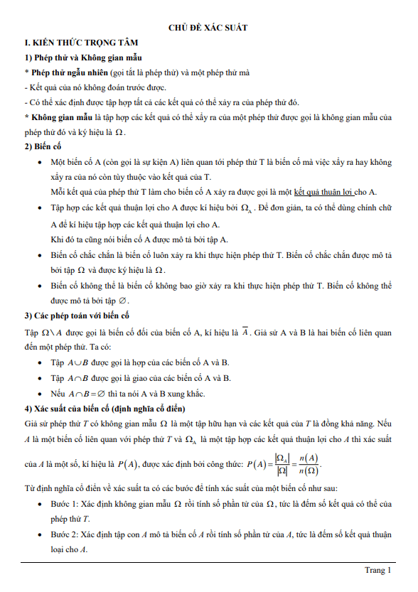 tài liệu chủ đề xác suất