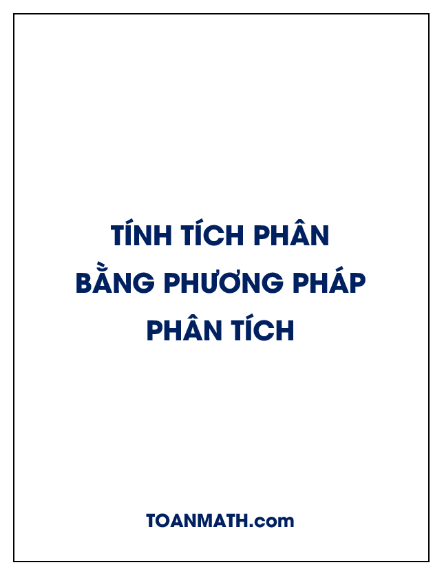 tính tích phân bằng phương pháp phân tích